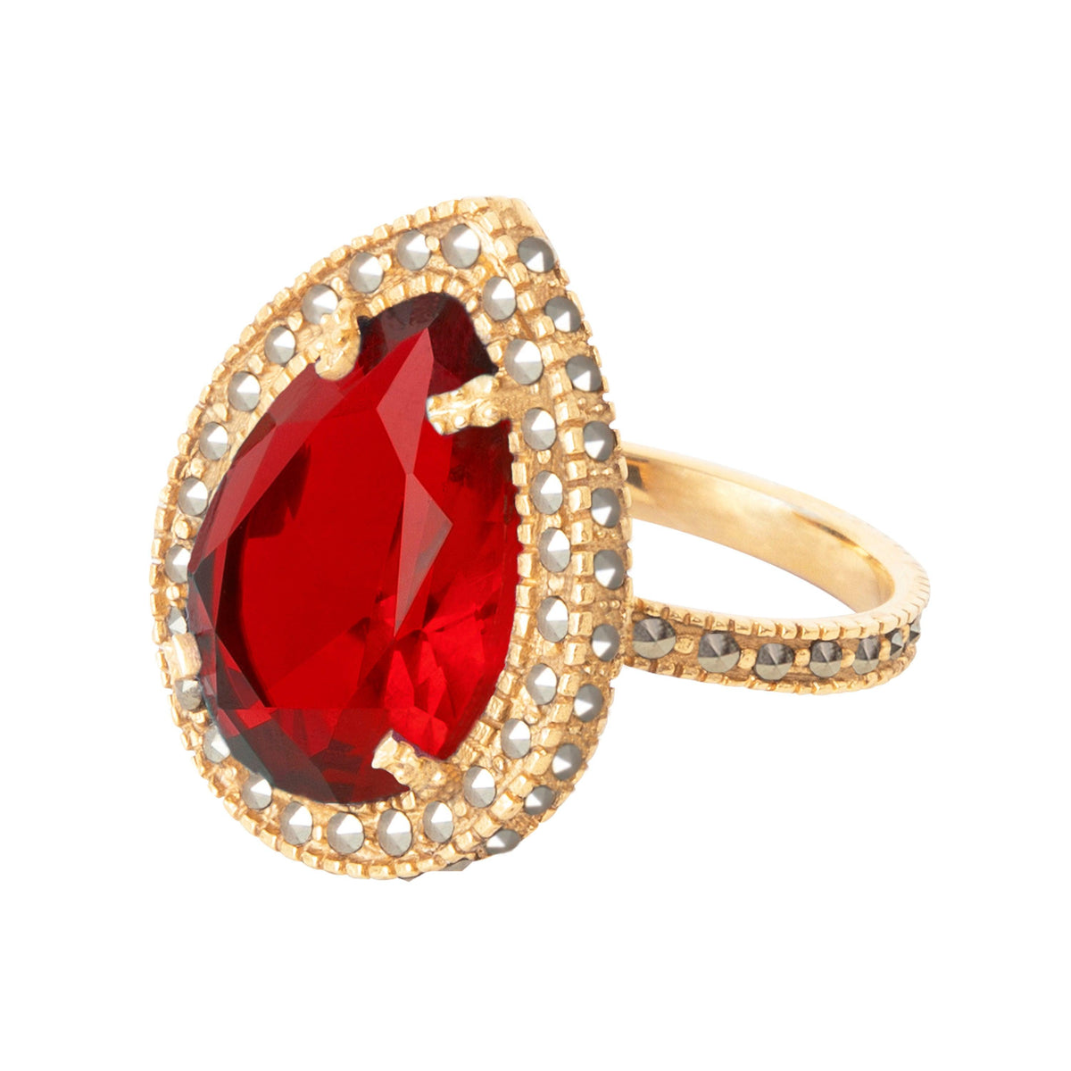 Anillo Jan II de Plata (Rojo) Anillos de Joyería Regina Castillo