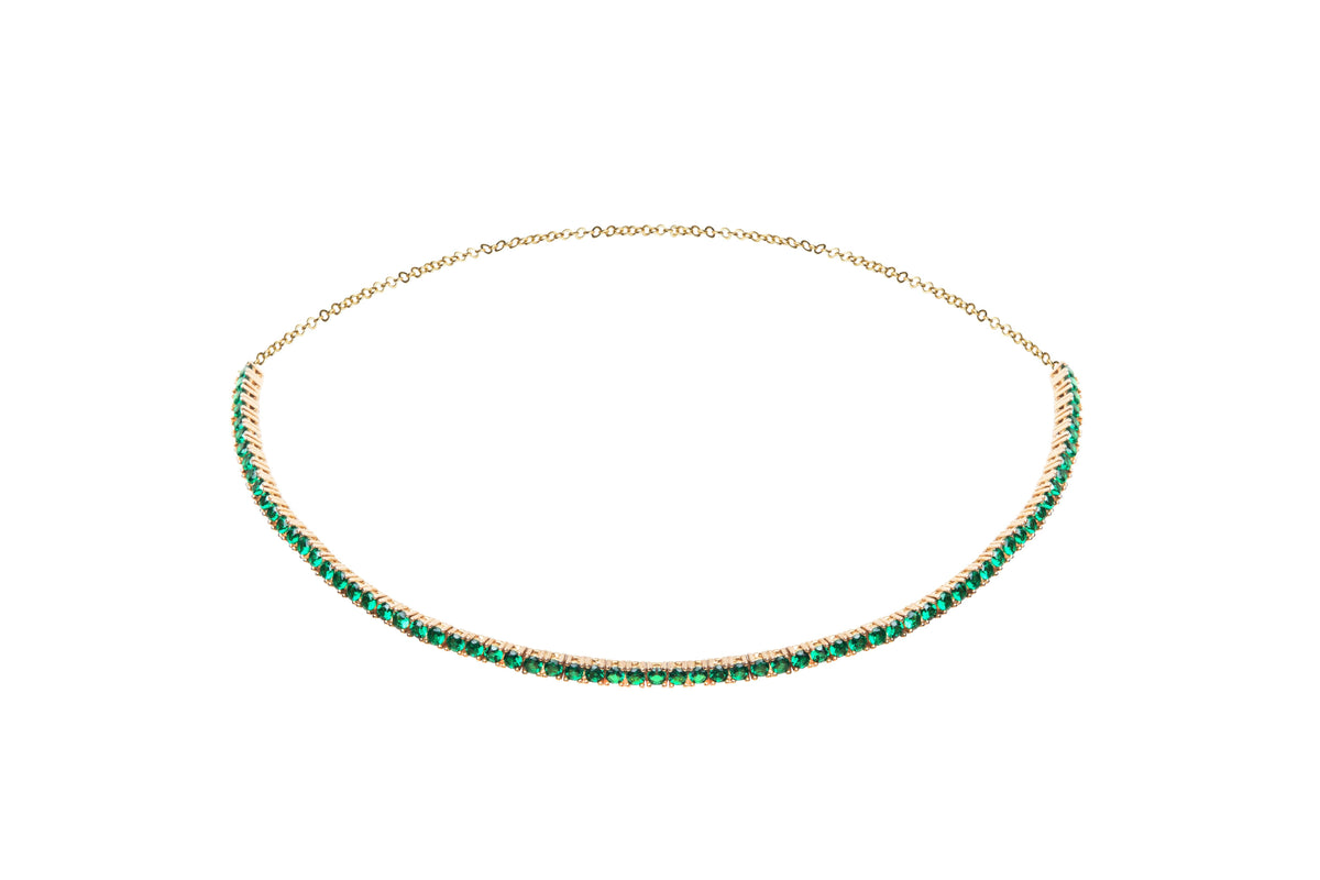 Collar tennis green Collares de Joyería Regina Castillo